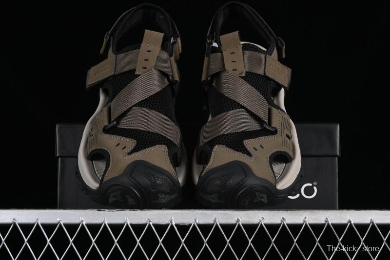 Ecco Offroad Series 2024 Summer New Casual Men's Sandals with Soft Leather Upper and Mesh - 63131501002