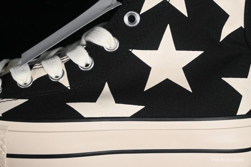 Converse All Star Lift High Top Platform Sneakers with Star Print - A09903C