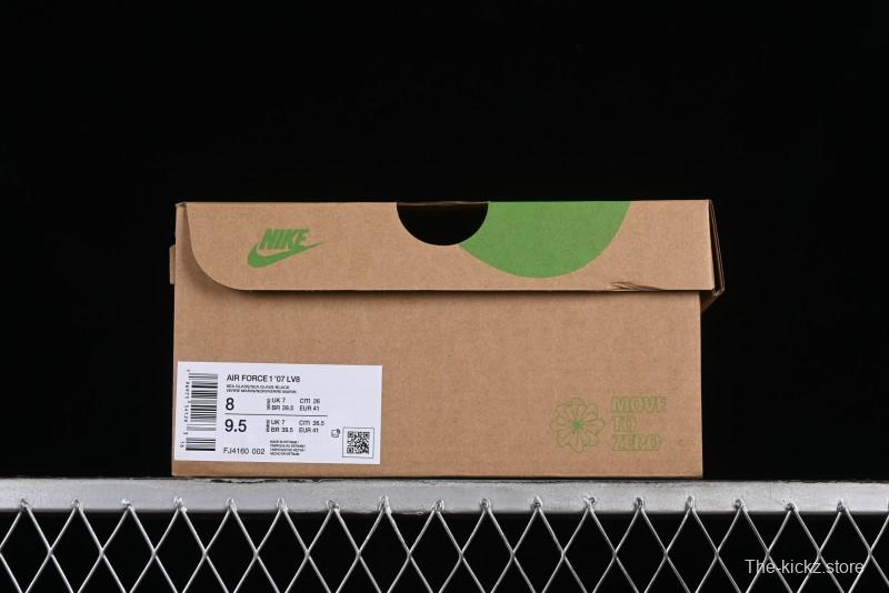 Nike Air Force 1 '07 Low White Black Canvas Casual Sneakers - FJ4160-002