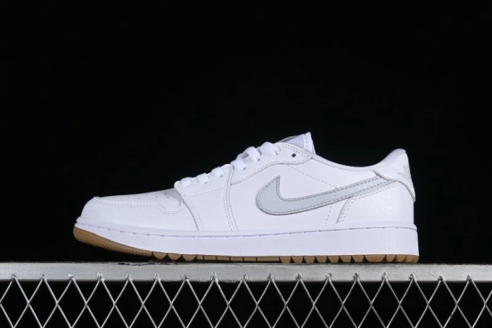 Nike Air Jordan 1 Low Golf Shoes White with Gum Sole - DD9315-111