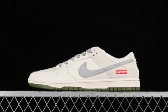 Nike SB Dunk Low Supreme Collaboration - Beige Anniversary High-End Custom Low-Top Casual Sneakers - XX2025-330