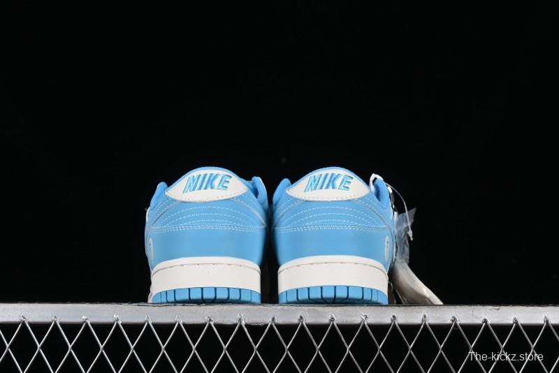 Nike SB Dunk Low BAPE Collaboration - Beige Grey Indigo Anniversary Premium Custom Low-Top Casual Skate Shoes - BB8969-002