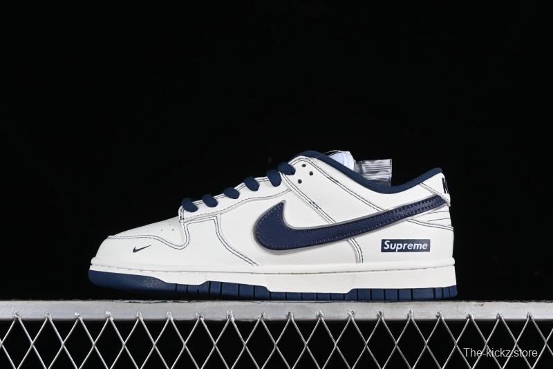 Nike Supreme x SB Dunk Low Collaboration Dark Blue Colorway Low-Top Casual Skate Shoes - RM2308-238