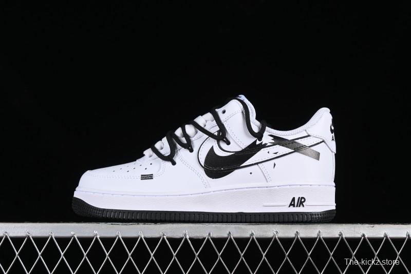 Nike Air Force 1 '07 Low Anime Theme Custom Swoosh Strap Low-Top Casual Sneakers - ZH0316-026