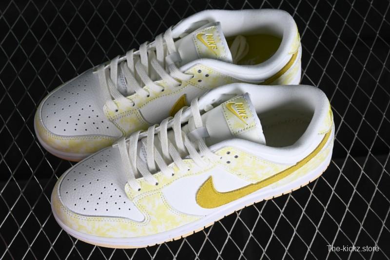 Nike SB Dunk Low Premium Yellow White SB Shattered Backboard Fashion Casual Skate Shoes - DM9467-700