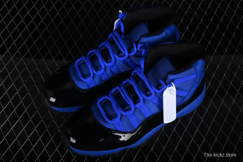 Nike Air Jordan 11 Retro High Top Basketball Shoes in Black and Blue - CT8012-400