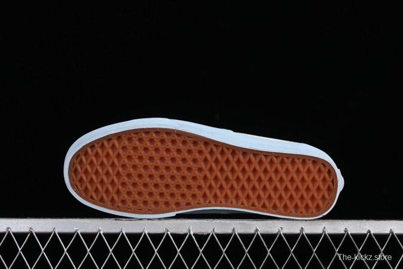 Vans Authentic White Blue Canvas Skate Shoes - VN0009PVEAK