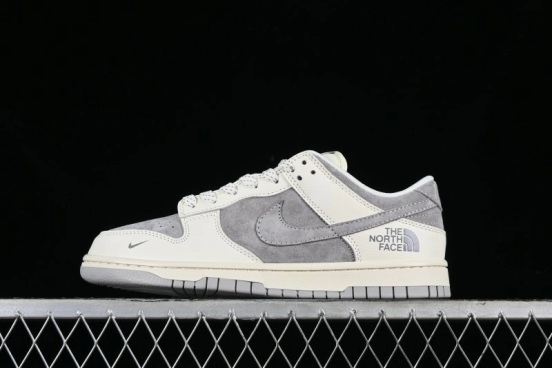 Nike SB Dunk Low The North Face Collaboration - Beige Suede Anniversary High-End Custom Low-Top Casual Skate Shoes - XD6188-020