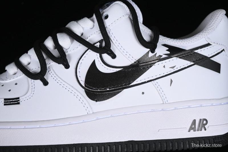 Nike Air Force 1 '07 Low Anime Theme Custom Swoosh Strap Low-Top Casual Sneakers - ZH0316-026