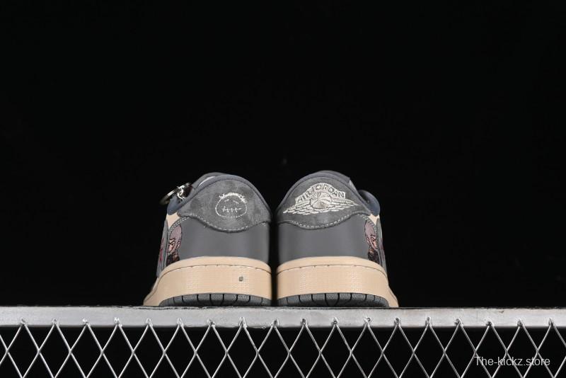 Nike Travis Scott x Fragment Design x Air Jordan 1 Low OG SP AJ1 Retro Sneakers - CH6336-013