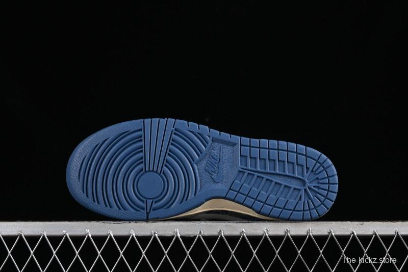 Nike SB Dunk Low CLOT Collaboration - Gray Blue Knit Anniversary Custom Low-Top Casual Skate Shoes - JH8310-950