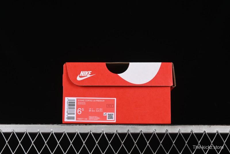 Nike Classic Cortez Leather Retro Running Shoes - FB6877-100