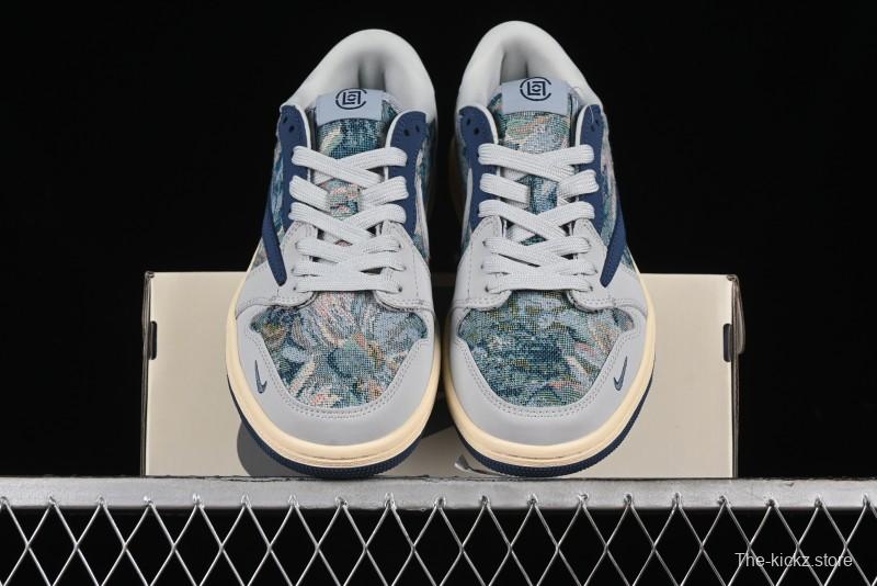 Nike Travis Scott x Fragment Design x Air Jordan 1 Low OG SP Retro Sneakers - JH6088-707