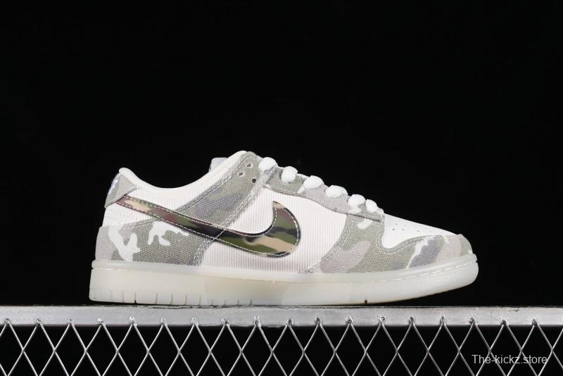 Nike SB Dunk Low Bape Collaboration - Crystal Camouflage Anniversary Custom Low-Top Casual Skate Shoes - JH8040-941