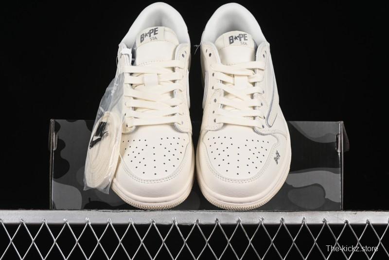 Nike Travis Scott x Fragment Design x Air Jordan 1 Low OG SP AJ1 Bape Collaboration - LJ5188-012