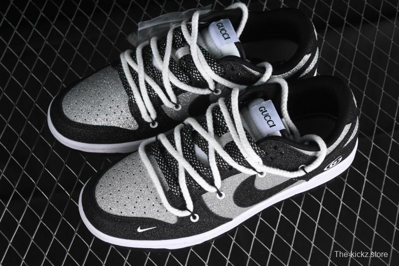 Nike SB Dunk Low Gucci Collaboration - Black Star Hook Anniversary High-End Custom Low-Top Casual Skate Shoes - SJ2068-268