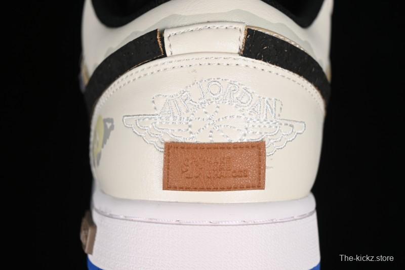 Nike Air Jordan 1 Low Retro Basketball Shoes Panda Mischief Pioneer Rider - 553560-140