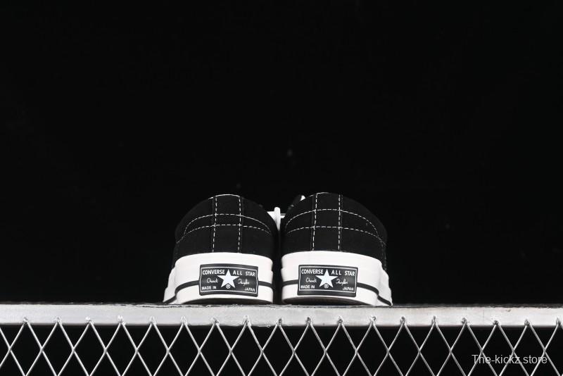 Converse One Star J Vtg Suede Low-Top Casual Sneakers in Retro Black and White - M.C3