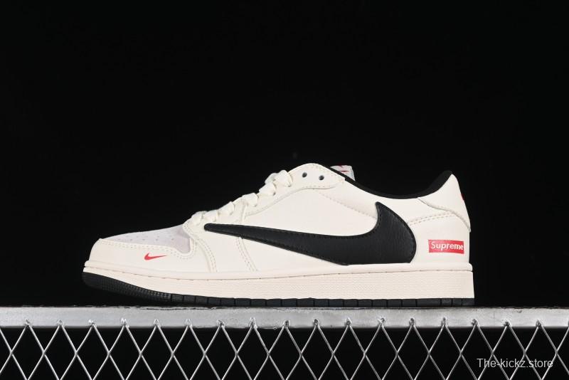 Nike Travis Scott x Fragment Design x Air Jordan 1 Low OG SP AJ1 Supreme Collaboration - LJ5188-023
