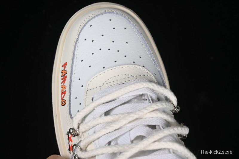 Nike Air Force 1 Fontanka Custom Graffiti Low-Top Casual Sneakers with Deconstructed Dual Laces - DV6984-001