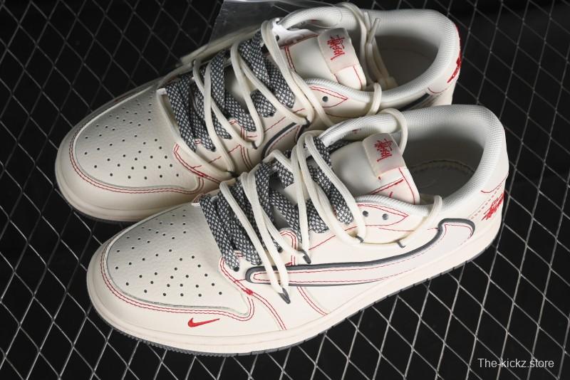 Nike Travis Scott x Fragment Design x Air Jordan 1 Low OG SP AJ1 Sneakers - SJ0086-136