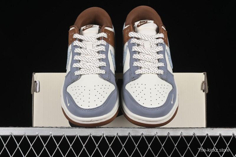 Nike SB Dunk Low Levi's Collaboration - White Grey Brown Anniversary Customized Low-Top Casual Sneakers - JH8310-958