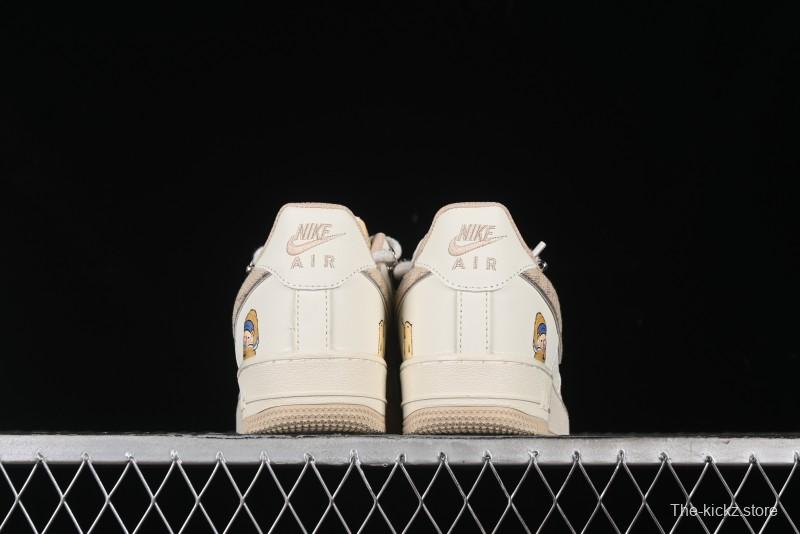Nike Air Force 1 Low x Capybara "Pearl Girl" Casual Sneakers with Lace-Up Design - LV0506-505