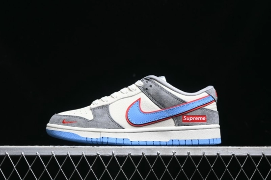 Nike SB Dunk Low Supreme Collaboration Anniversary Custom Low-Top Casual Skate Shoes - KK1333-010