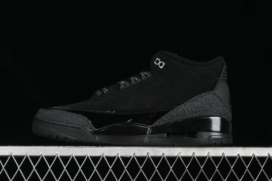 Nike Air Jordan 3 Retro Basketball Shoes Midnight Black - CT8532-001