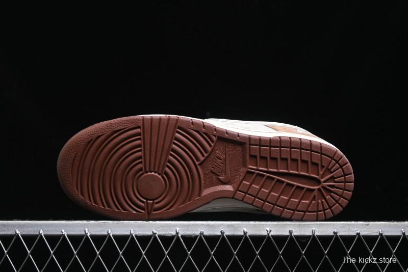 Nike SB Dunk Low Stussy Collaboration - Mummy Brown Anniversary Custom Low-Top Casual Sneakers - XX3168-601