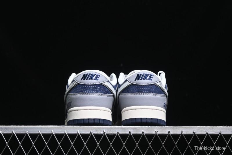 Nike SB Dunk Low Gucci Collaboration - Small Bee Pattern White Swoosh Anniversary High-End Custom Low-Top Casual Sneakers - FC1688-195