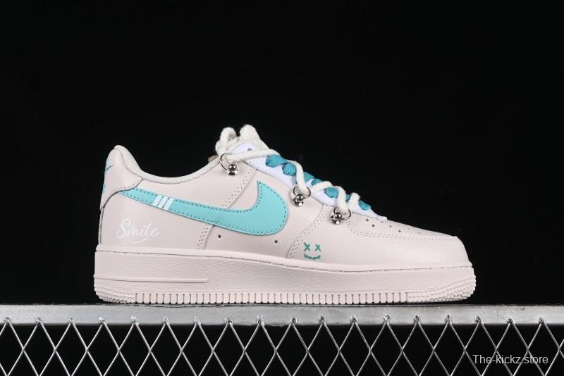 Nike Air Force 1'07 Low "Keep Smile" Casual Lace-Up Sneakers - DZ1328-112