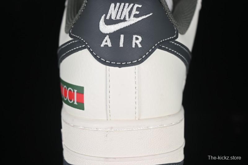 Nike Air Force 1 '07 Low Gucci Collaboration Beige Grey Pattern Low-Top Casual Sneakers - XZ6188-723