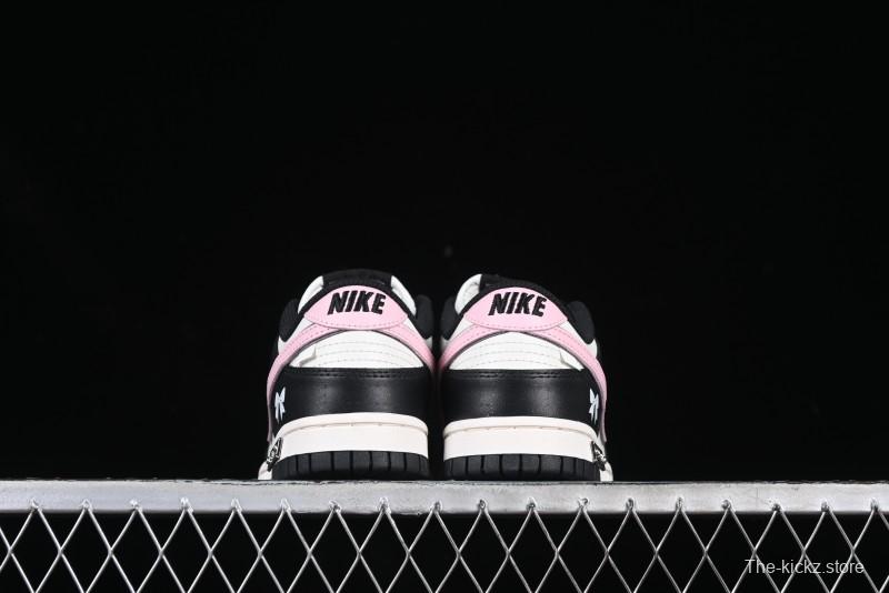 Nike SB Dunk Low Butterfly Bow Black White Pink Low-Top Casual Skate Shoes - BP1220-009