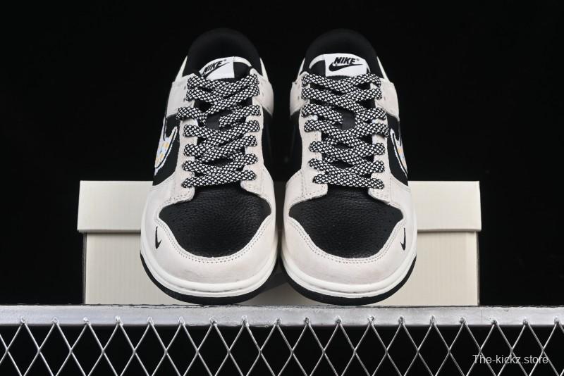 Nike SB Dunk Low Lightning Collaboration Daisy White Swoosh Anniversary Custom Low-Top Casual Skate Shoes - DJ2024-073