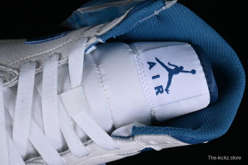Nike Air Jordan 1 Mid Industrial Blue Basketball Shoes with Air Cushion - FN5215-141