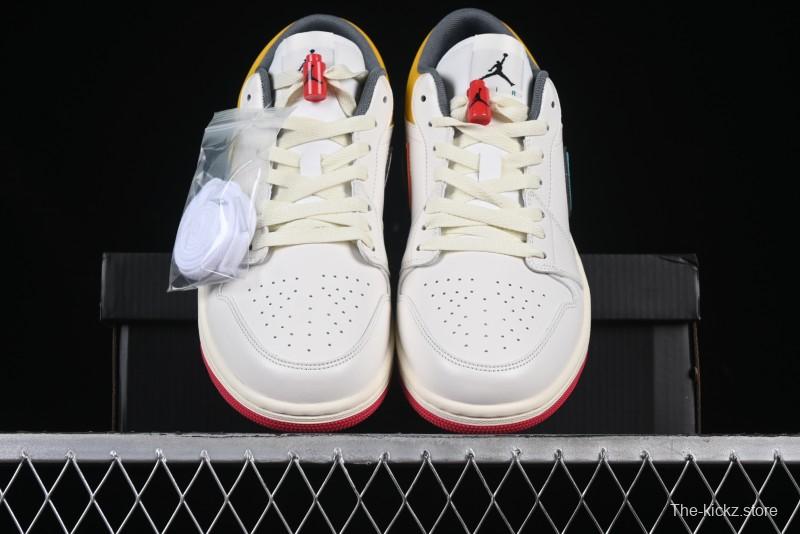 Nike Air Jordan 1 Low AJ1 Mismatch Colorway Low-Top Casual Sneakers - HV4511-133