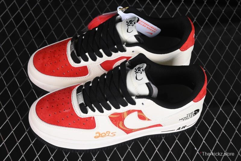 Nike Air Force 1 '07 Low The North Face Collaboration Year of the Snake Limited Edition Golden Snake Design Low-Top Casual Sneakers - DM6688-028