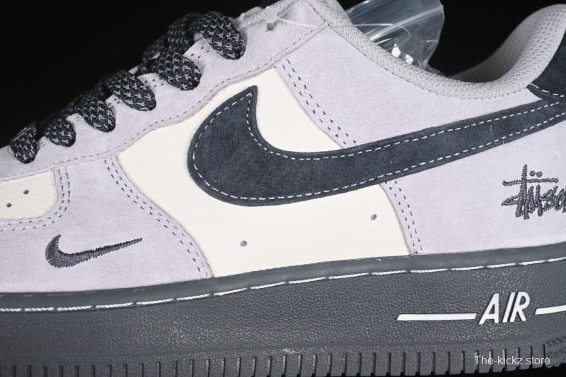 Nike Air Force 1 '07 Low Stussy Collaboration Beige Grey Jade Sole Low-Top Casual Sneakers - XZ6188-196