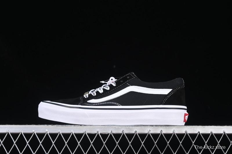 Vans Premium Old Skool Classic Black & White Low-Top Skate Shoes - VN000ZD4Y28