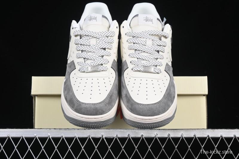 Nike Air Force 1 '07 Low Stussy Minimalist Grey Low-Top Casual Sneakers - XZ6188-672