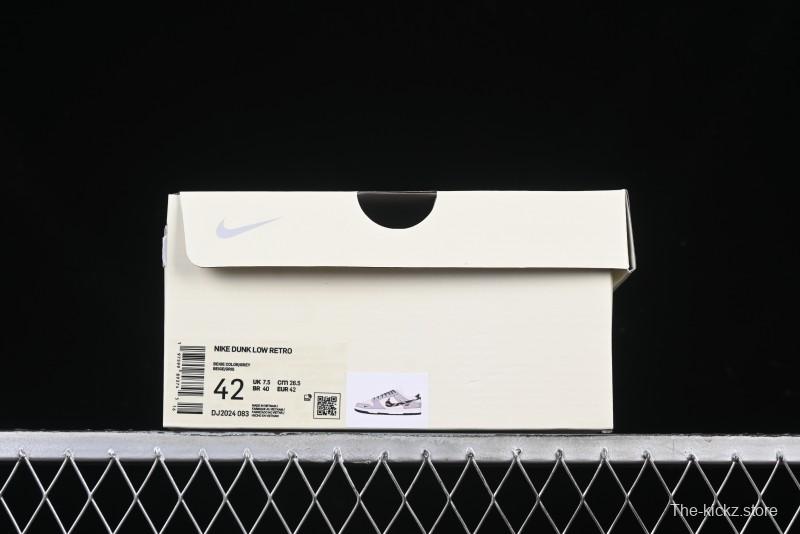Nike SB Dunk Low Anniversary Edition Customized Sneakers with Grey Swoosh Logo - DJ2024-083
