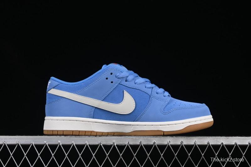 Nike SB Dunk Low Pro ISO Skateboarding Shoes in University Blue with White Swoosh - FJ1674-401