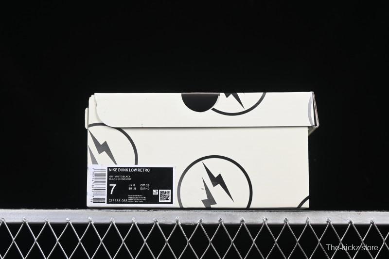 Nike Travis Scott x Fragment Design x Air Jordan 1 Low OG SP AJ1 Retro Sneakers with Reverse Swoosh - CF3688-066