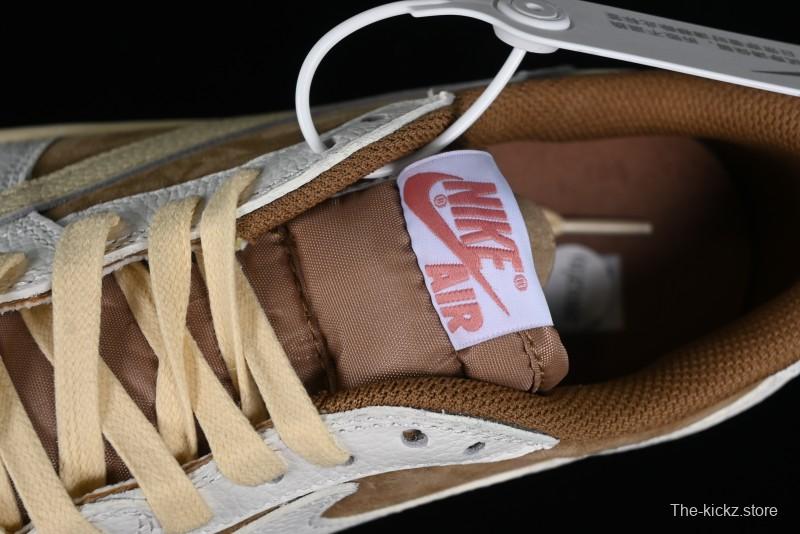 Nike Travis Scott x Air Jordan 1 Low OG AJ1 Reverse Swoosh Sneakers - DM7866-106