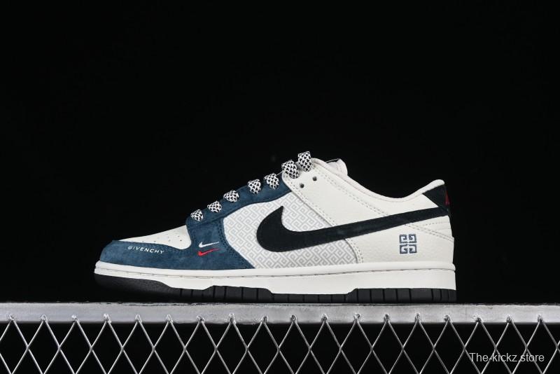 Nike SB Dunk Low Givenchy Monogram Black Hook Anniversary Customized Low-Top Casual Skate Shoes - DJ2024-123