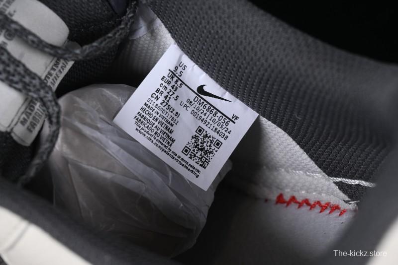 Nike Air Force 1 '07 Low Supreme Collaboration Custom Casual Sneakers with Grey Swoosh - DM6688-056