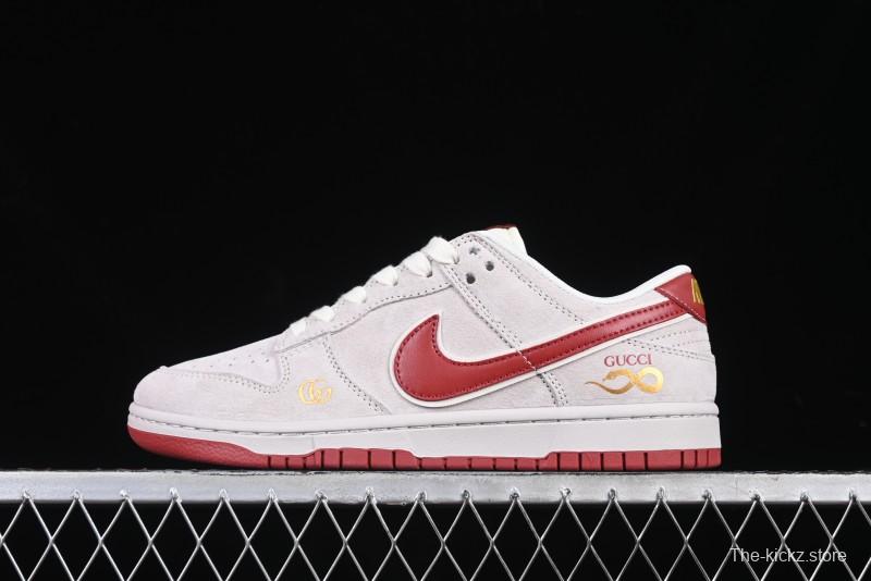 Nike SB Dunk Low Gucci Collaboration Red Snake Anniversary High-End Custom Low-Top Casual Sneakers - XX3168-111