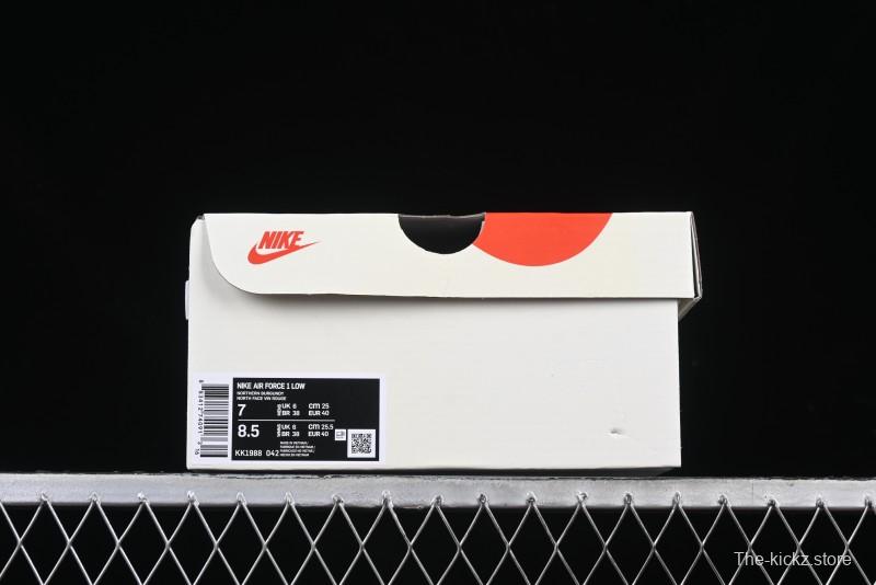 Nike Air Force 1 '07 Low The North Face Collaboration Burgundy Swoosh Casual Sneakers - KK1988-042