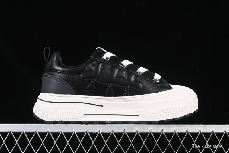 Shoot Brand Replay Black Plum Retro Comfort Leather Anti-Slip Platform Low-Top Casual Sneakers - AJD4